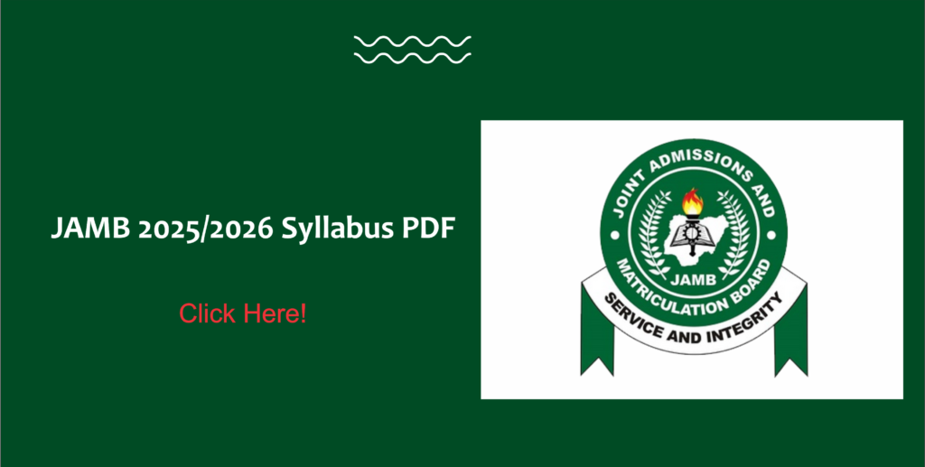 JAMB Syllabus 2025/2026 PDF Download