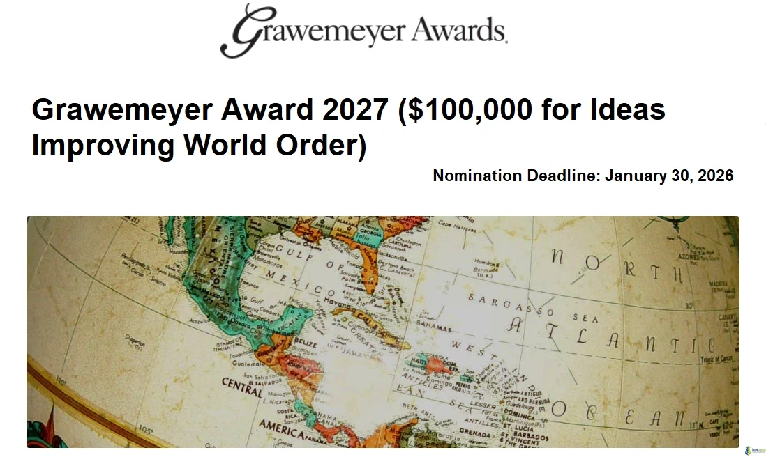 Grawemeyer Award 2027 ($100,000 for Ideas Improving World Order)
